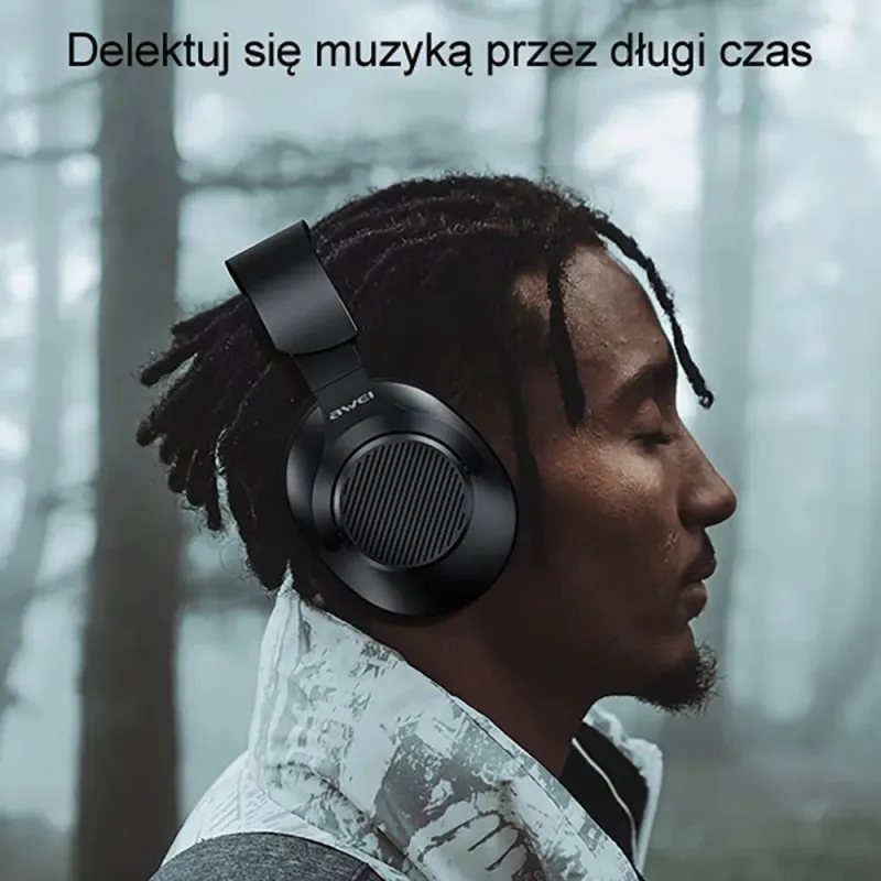 Słuchawki z mikrofonem Awei A997BL Bluetooth 5.3 - czarne | PartsPC.pl