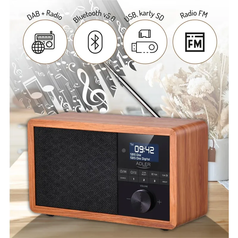 Radio Dab + Bluetooth Adler AD 1184 | PartsPC.pl