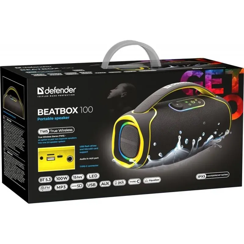 Głośnik Defender BEATBOX 100 Bluetooth 100W | PartsPC.pl