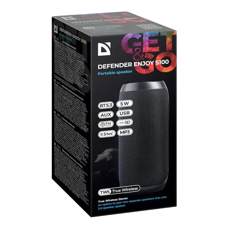 Głośnik Defender Enjoy S100 Bluetooth 5W BT/FM/TF/USB/AUX/TWS