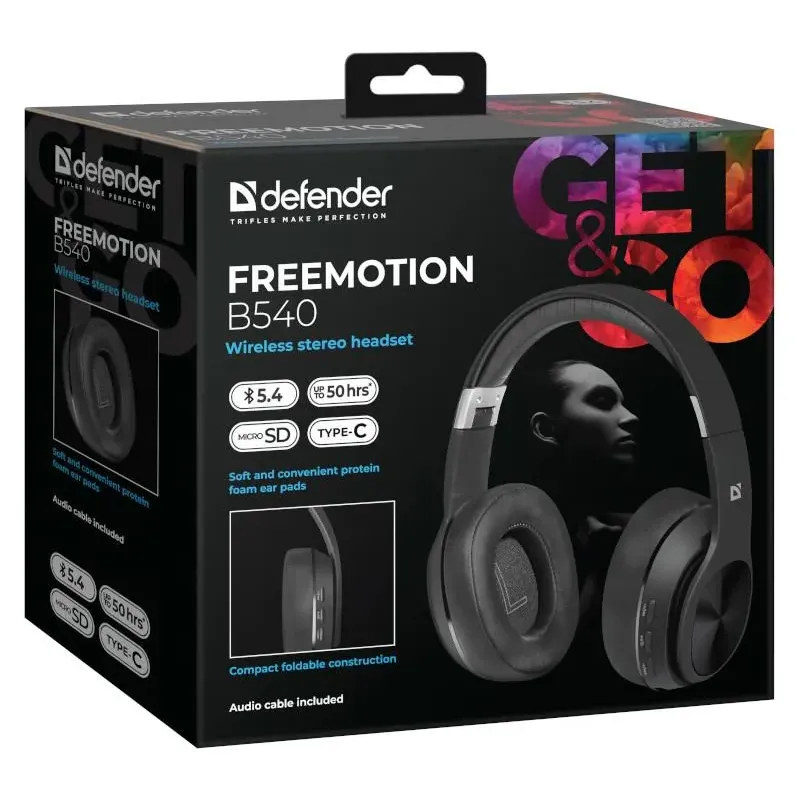Słuchawki z mikrofonem Defender FREEMOTION B540 | PartsPC.pl