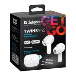 Słuchawki z mikrofonem Defender TWINS 945 bezprzewodowe | PartsPC.pl