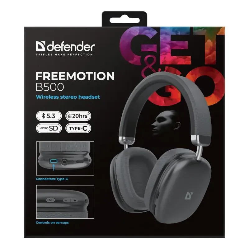 Słuchawki z mikrofonem Defender FREEMOTION B500 | PartsPC.pl