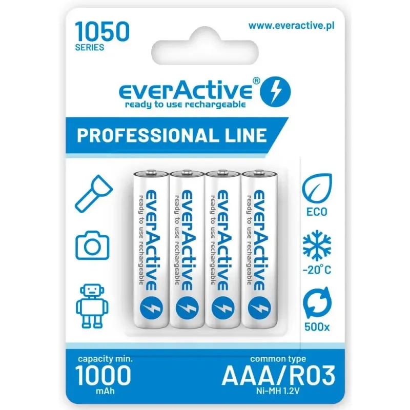 Akumulatorki AAA/R03 everActive Professional Line 1050 mAh 4 sztuki