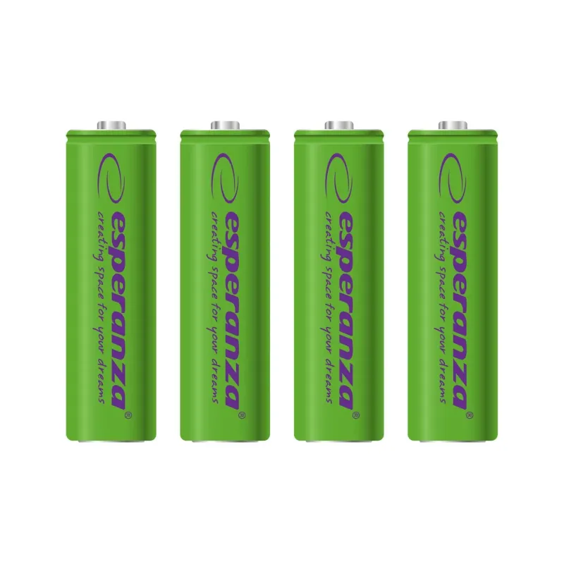 Akumulatorki AA Esperanza 2000mAh 4szt. zielone | PartsPC.pl