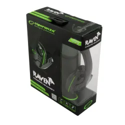 Słuchawki z mikrofonem Esperanza "Raven" Gaming zielone | PartsPC.pl