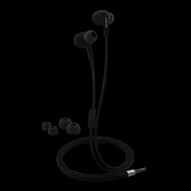 Słuchawki z mikrofonem HS0042 LogiLink czarne | PartsPC.pl