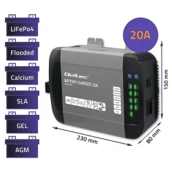 Ładowarka inteligentna Qoltec Monolith do akumulatorów | PartsPC.pl
