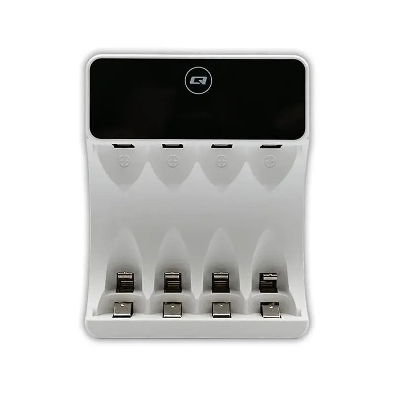 Ładowarka Qoltec do akumulatorków Ni-MH typu R03 AAA R6 AA | LCD | Kabel