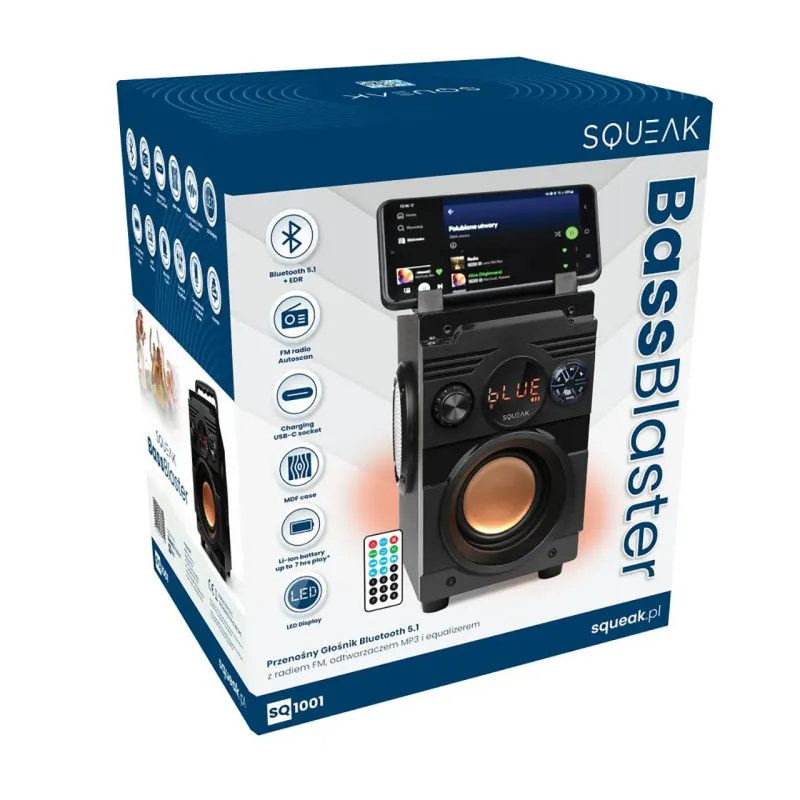 Głośnik SQUEAK BassBlaster BLUETOOTH 5.1 | PartsPC.pl