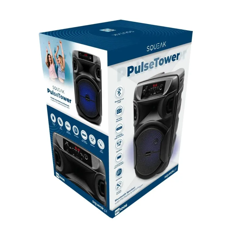 Głośnik karaoke SQUEAK PulseTower Bluetooth 5.3 EDR | PartsPC.pl
