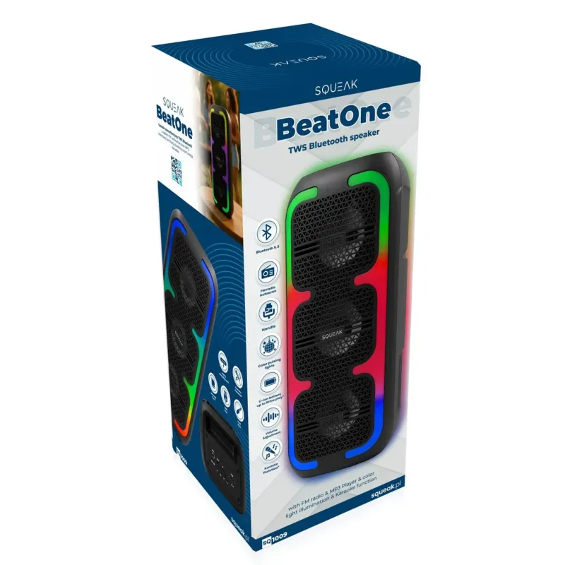 Głośnik karaoke SQUEAK BeatOne Bluetooth 5.3 USB-C SQ1009