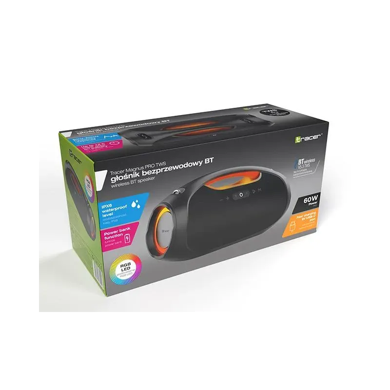 Głośniki Tracer Magnus Pro TWS Bluetooth czarny | PartsPC.pl