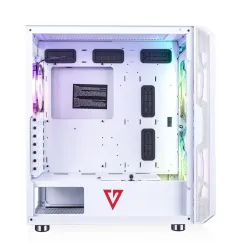 Obudowa Modecom Volcano Amirani ARGB biała, bez zasilacza | PartsPC.pl