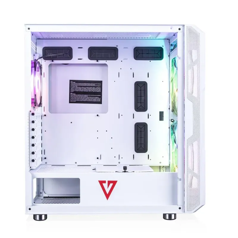 Obudowa Modecom Volcano Amirani ARGB biała, bez zasilacza | PartsPC.pl