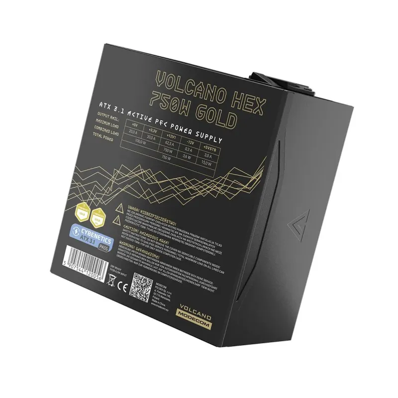 Zasilacz Modecom VOLCANO HEX 750W GOLD ATX 3.1 | PartsPC.pl