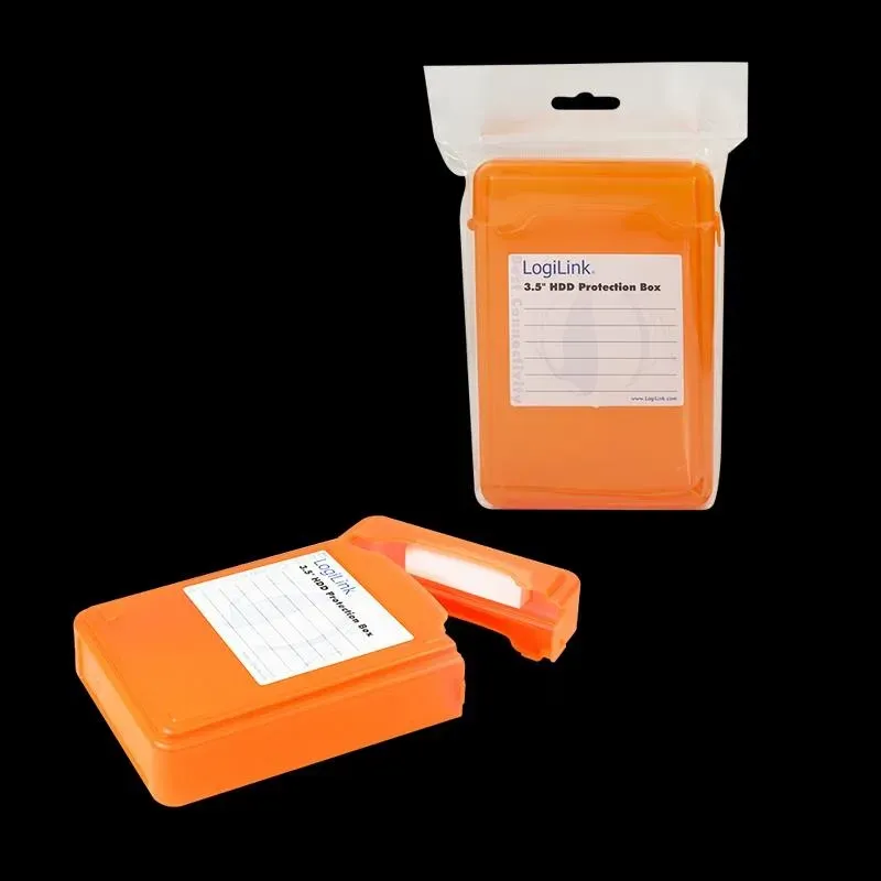 Pudełko ochronne na HDD LogiLink UA0133 3,5" pomarańczowe | PartsPC.pl