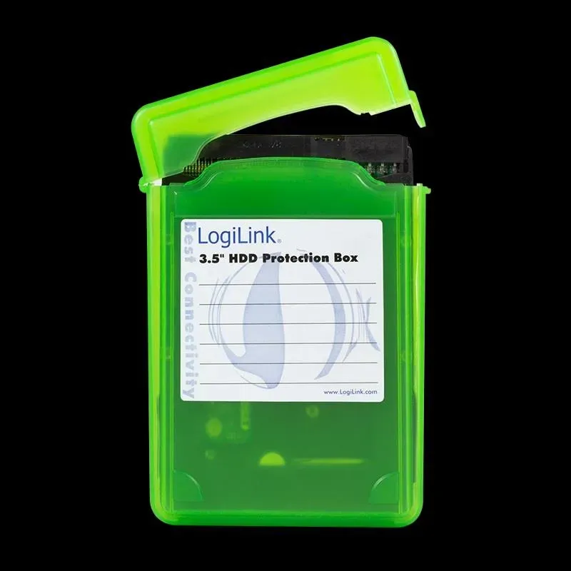 Pudełko ochronne na HDD LogiLink UA0133 3,5" zielone | PartsPC.pl