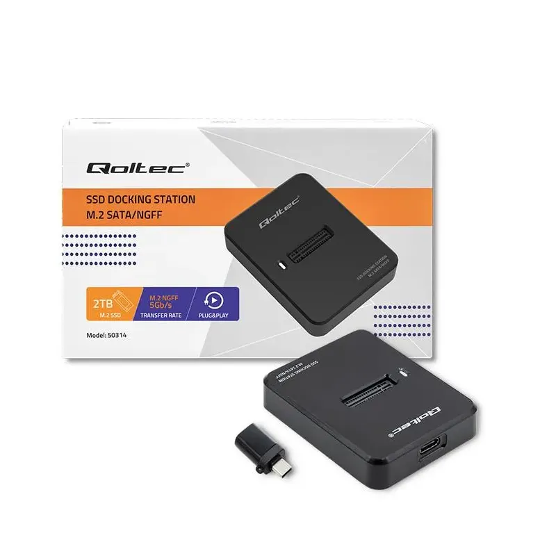 Stacja dokująca Qoltec dysków SSD M.2 SATA | NGFF | USB | PartsPC.pl