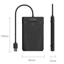 Obudowa Unitek Y-3036 USB 3.1 HDD/SSD SATA 6G UASP | PartsPC.pl