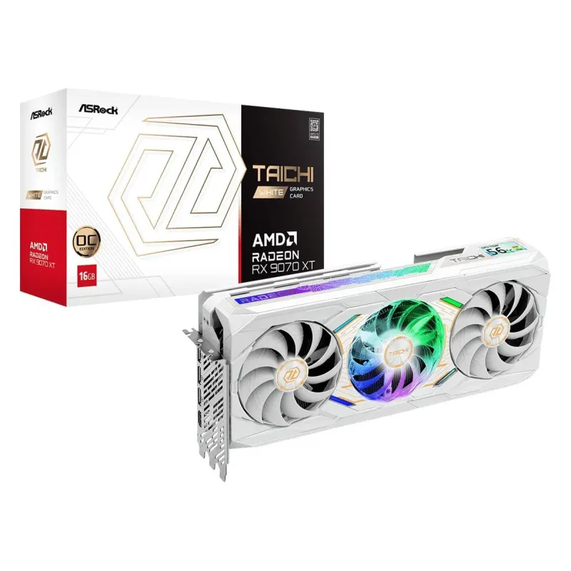 Karta VGA ASRock Radeon RX 9070 XT Taichi White 16GB OC GDDR6 256bit