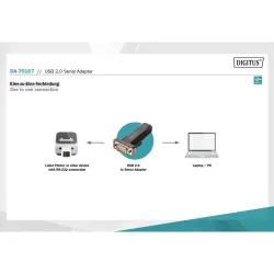 Konwerter(Adapter) DIGITUS DA-70167 USB 2.0 do RS232 | PartsPC.pl