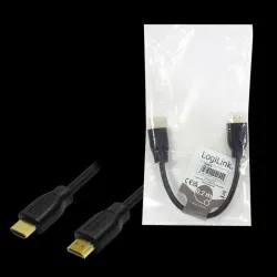 Kabel HDMI LogiLink CH0076 v1.4 GOLD, 0,2m | PartsPC.pl