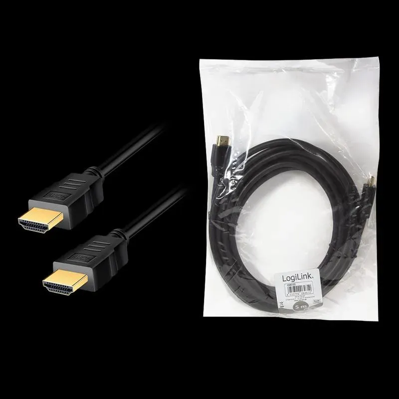 Kabel HDMI LogiLink CH0103 v2.0, CCS, czarny, 5m | PartsPC.pl