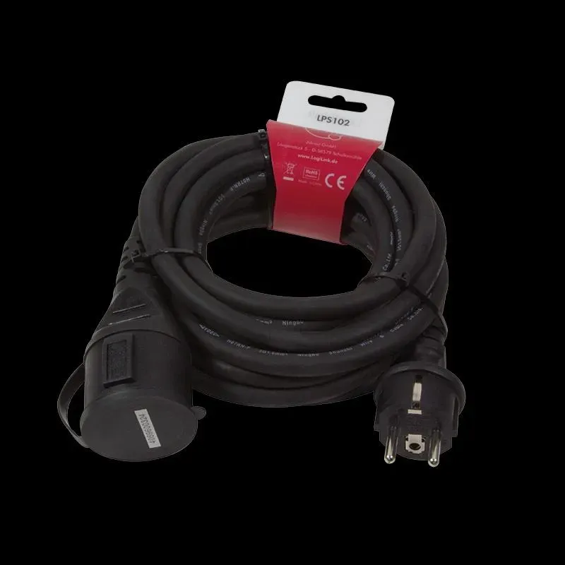 Przedłużacz kabla zasilającego LogiLink LPS102 CEE 7/7 do CEE 7/3, czarny,