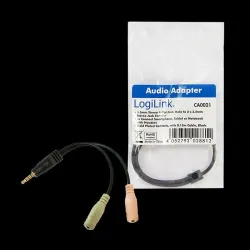 Adapter audio stereo LogiLink CA0021 3,5mm jack (M) 2x | PartsPC.pl