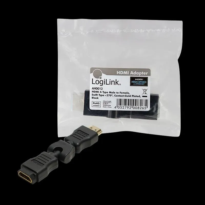 Adapter HDMI LogiLink AH0012 kątowy 270°, HDMI (M) HDMI | PartsPC.pl