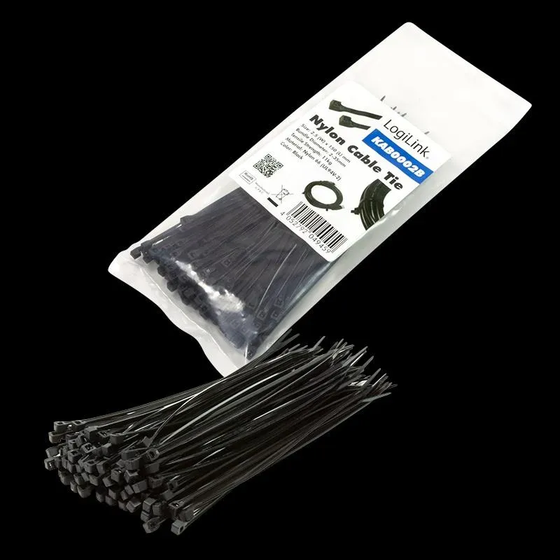 Opaska zaciskowa LogiLink KAB0002B 100szt, dł. o,15m | PartsPC.pl