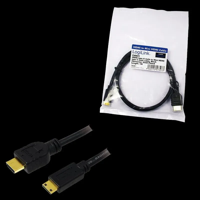 Kabel HDMI LogiLink CH0022 HDMI (A) mini HDMI (C), 1,5m | PartsPC.pl