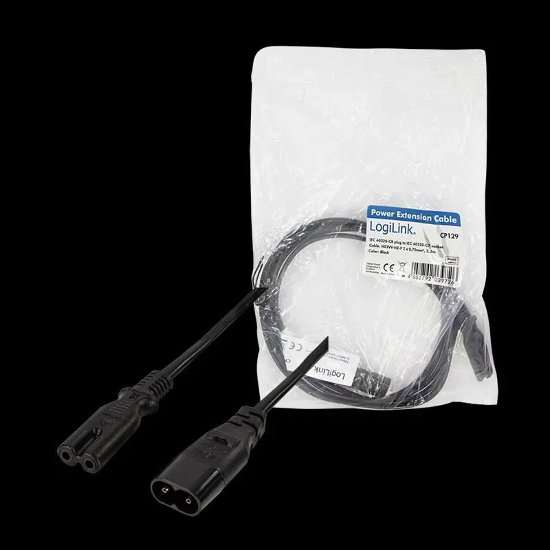 Przedłużacz kabla zasilającego LogiLink CP129 IEC C8 C7 | PartsPC.pl