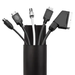 Listwa maskująca do kabli Maclean MC-814 B, 62x20x750mm, aluminiowa, czarna