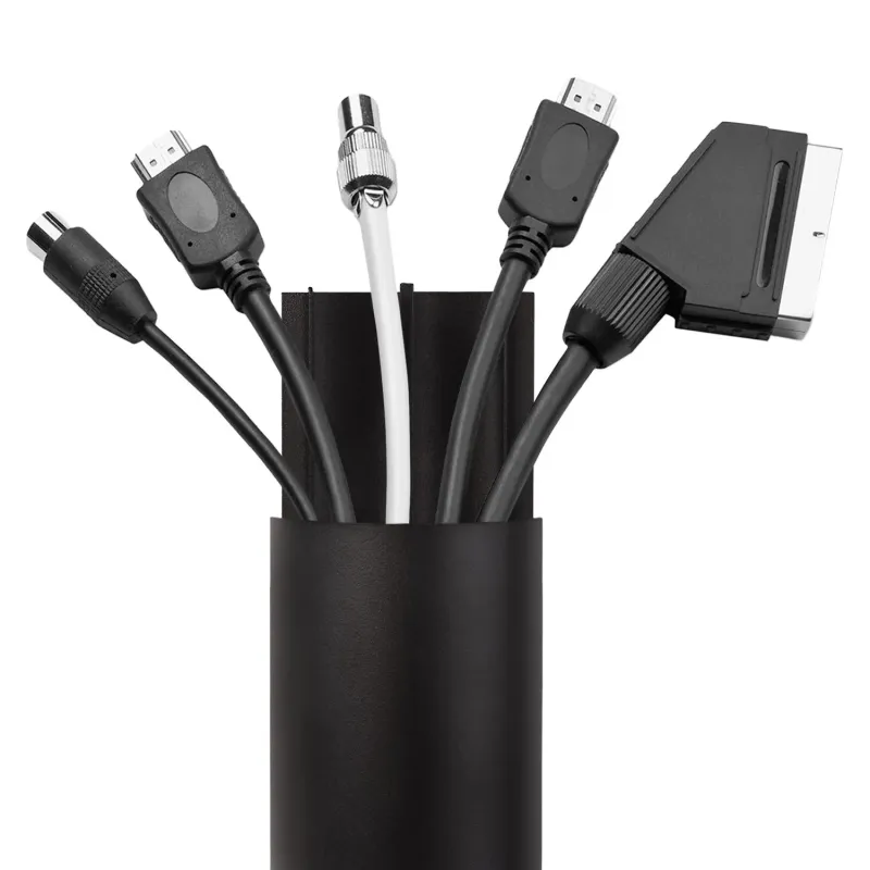 Listwa maskująca do kabli Maclean MC-814 B, 62x20x750mm, aluminiowa, czarna