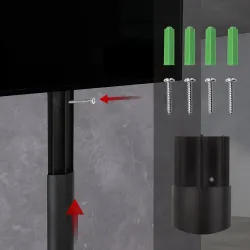Listwa maskująca do kabli Maclean MC-814 B, 62x20x750mm, aluminiowa, czarna
