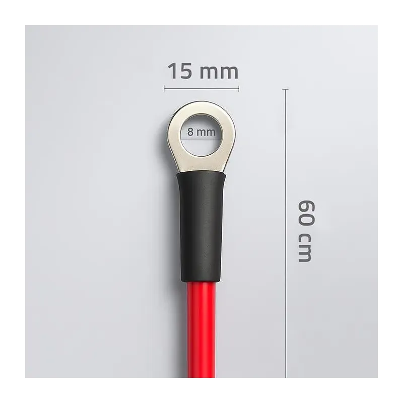 Kabel Qoltec z oczkiem 8mm | przewód akumulatorowy z końcówkami