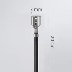 Kabel Qoltec przewód akumulatorowy wsuwka żeńska typu FASTON 250 | 20cm |