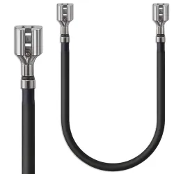 Kabel Qoltec przewód akumulatorowy wsuwka żeńska typu FASTON 250 | 20cm |