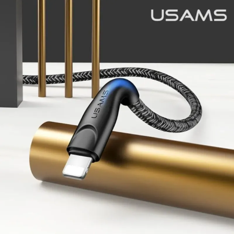 Kabel USB Usams U41 Lightning 1m czarny | PartsPC.pl