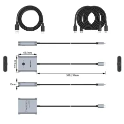 Przełącznik Dwukierunkowy Unitek D1078A USB-C 4K 144Hz PD 10… | PartsPC.pl