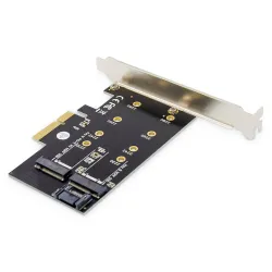 Karta rozszerzeń (Kontroler) DIGITUS M.2 NGFF/NVMe SSD PCIe 3.0 SATA 80,