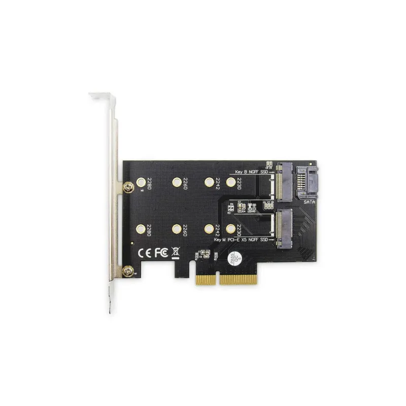 Karta rozszerzeń (Kontroler) DIGITUS M.2 NGFF/NVMe SSD PCIe 3.0 SATA 80,