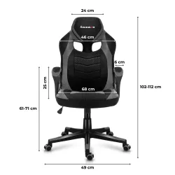 Fotel gamingowy Huzaro Force 2.5 szary MESH
