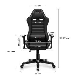 Fotel gamingowy dla dziecka Huzaro Ranger 6.0 Black