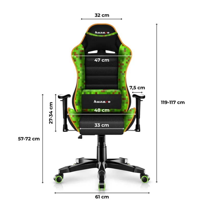 Fotel gamingowy dla dziecka Huzaro Ranger 6.0 Pixel Mesh