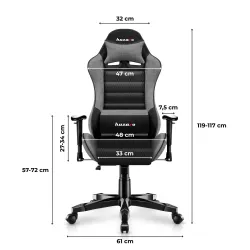 Fotel gamingowy dla dziecka Huzaro Ranger 6.0 Grey Mesh