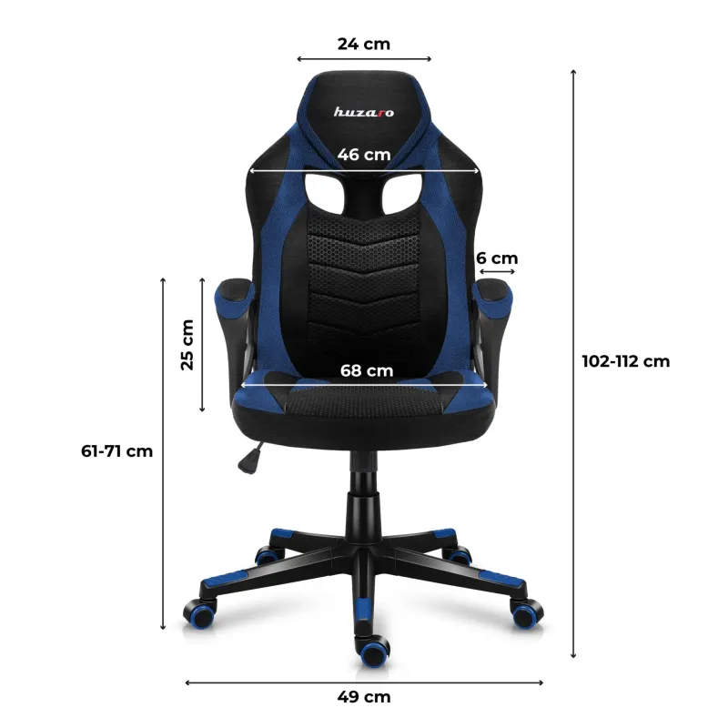 Fotel gamingowy Huzaro Force 2.5 BLUE MESH