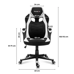 Fotel gamingowy Huzaro Force 2.5 WHITE MESH